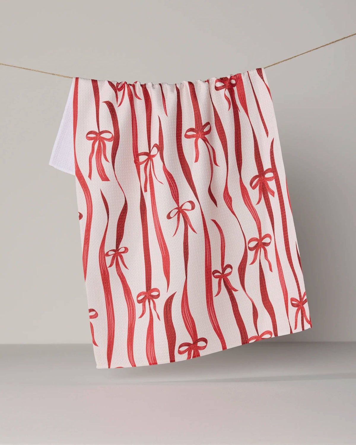 Geometry - Falling Ribbon Tea Towel - Holiday 2026