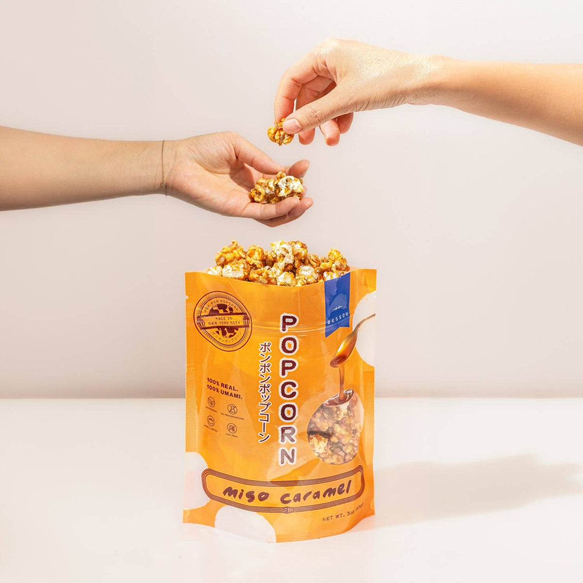 Pom Pom Popcorn by Bessou - Popcorn, Miso Caramel