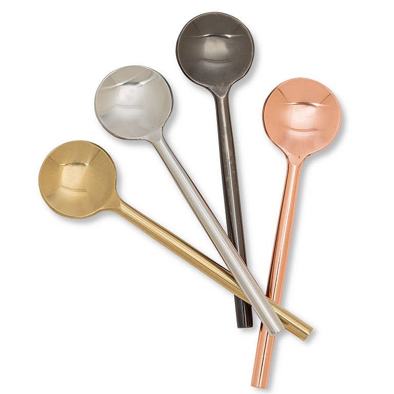 Modern Small Gold Spoon, 4.5"