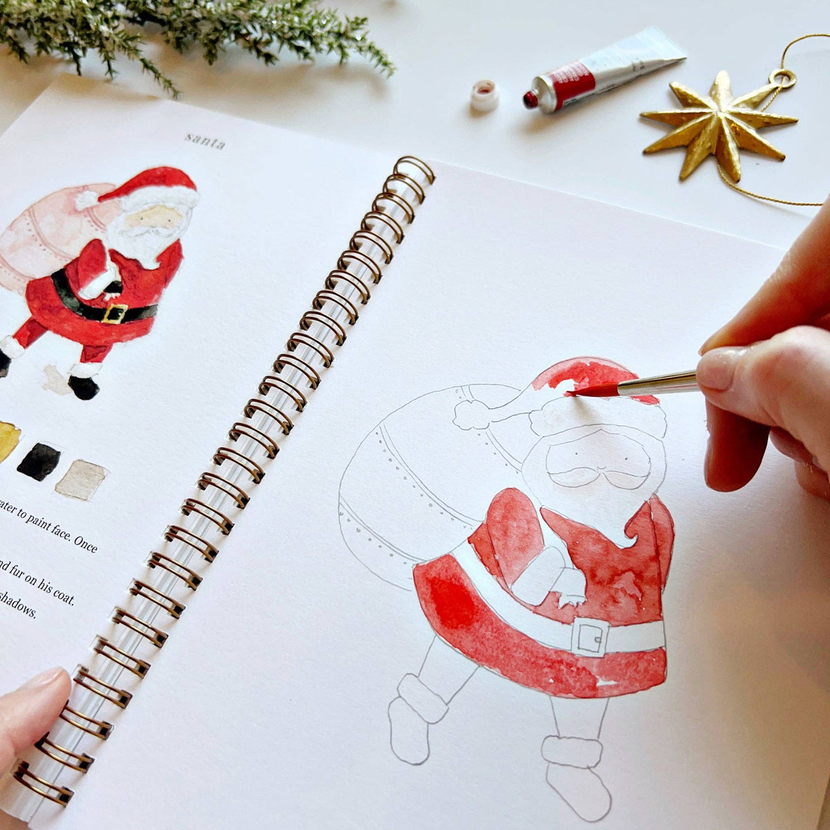 emily lex studio Christmas Watercolor Workbook