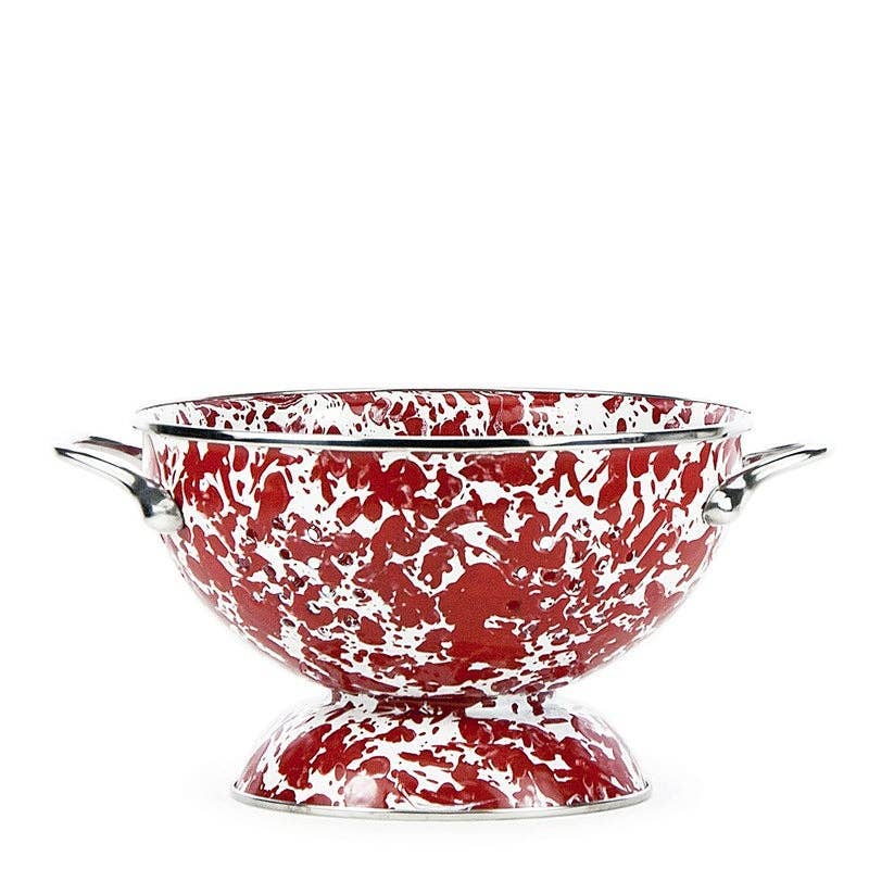 Crow Canyon Home - Golden Rabbit Enamelware Swirl Medium Colander