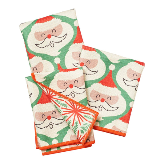 Once Again Home Reversible Mighty Minis - JO Santas, Set of 3