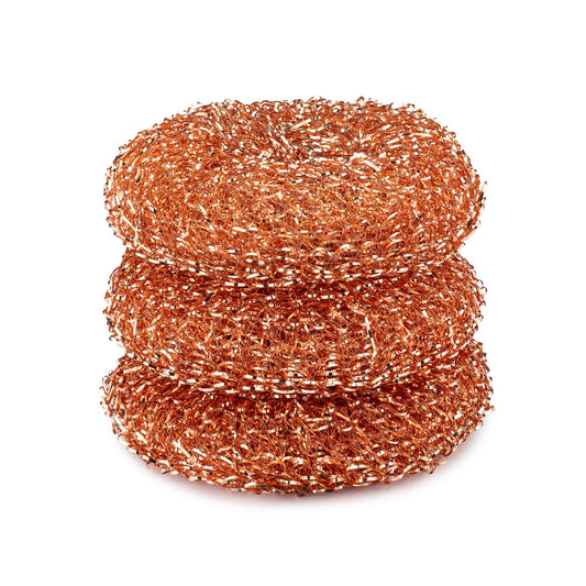 Lucky Scrubber Antimicrobial Copper Scrubbers, Set of 3