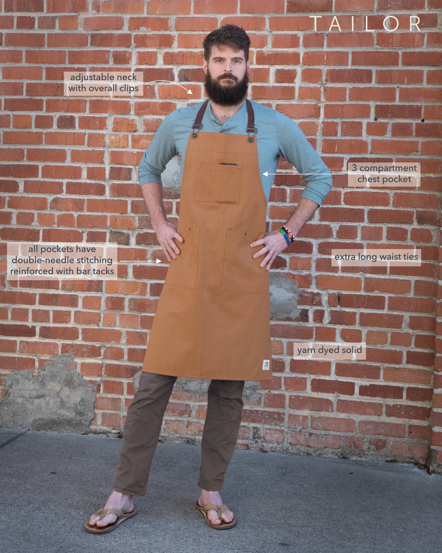 KAF Home Tailor Apron, Oversized & Multi-Purpose