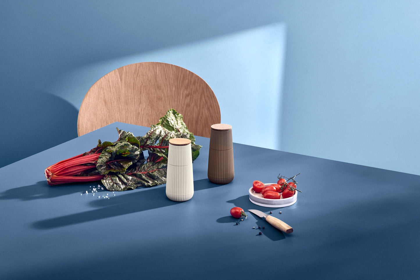 DKHB [Zyliss, Cole & Mason, Swissmar, AdHoc, Ken Hom] - Adhoc Pepper And Salt Mill Scape Cermacut Dark Beige & Light Beige