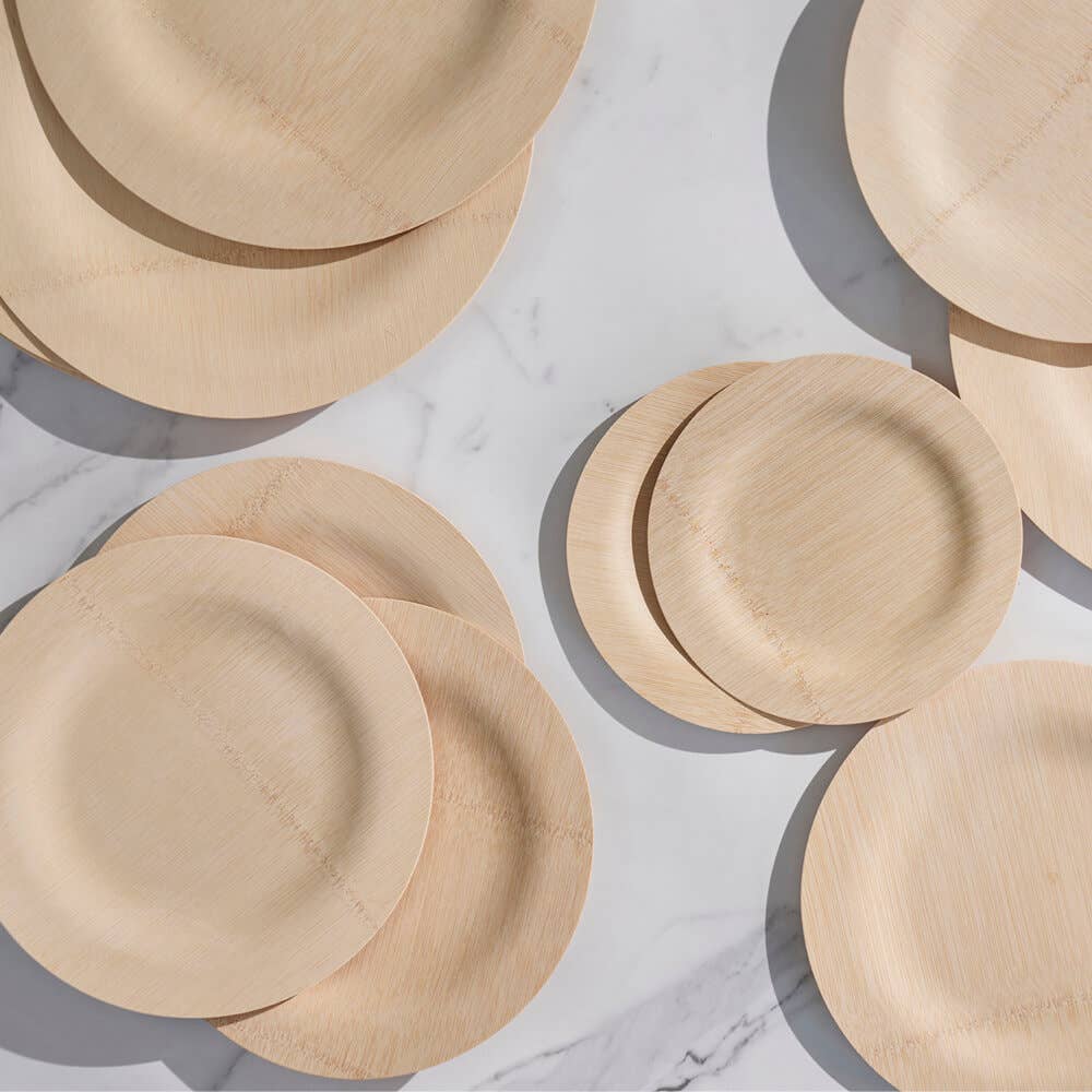 bambu® Disposable Bamboo Round Plates, 11"