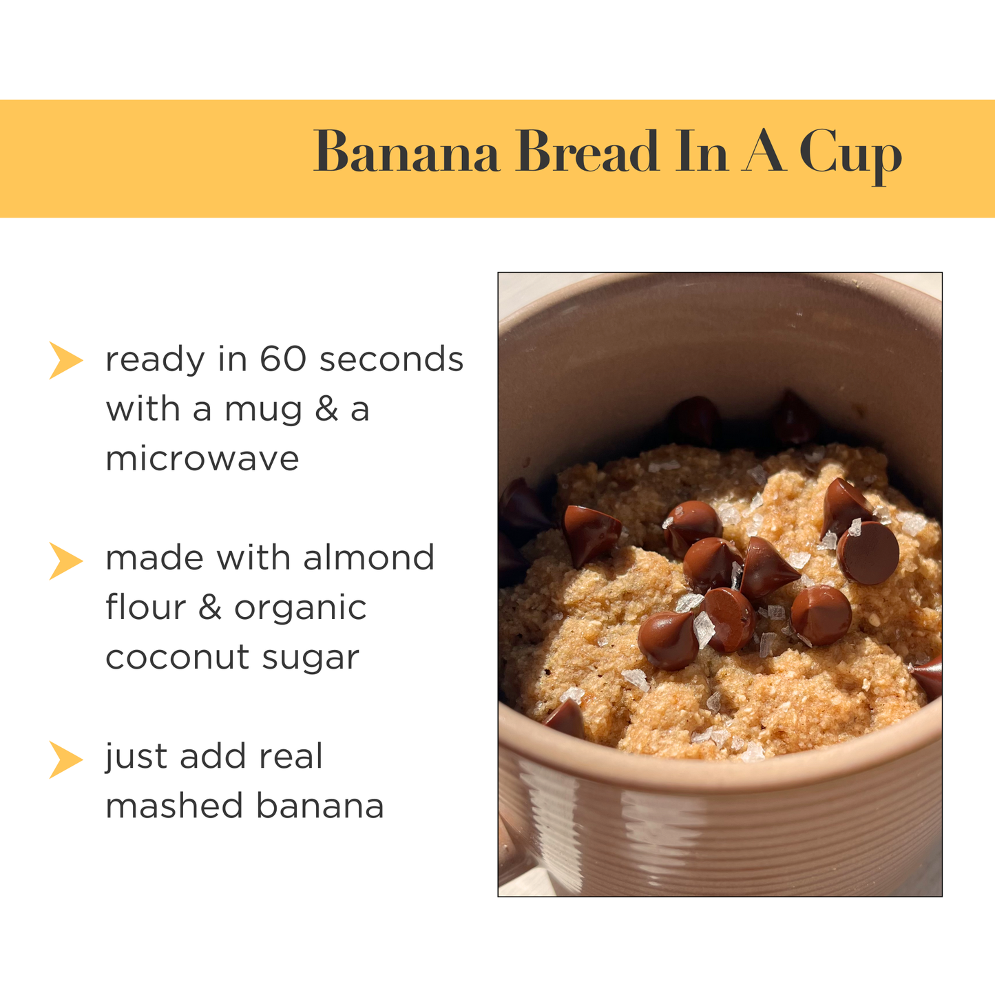 Stellar Eats Instant Treat - Banana Bread In A Cup