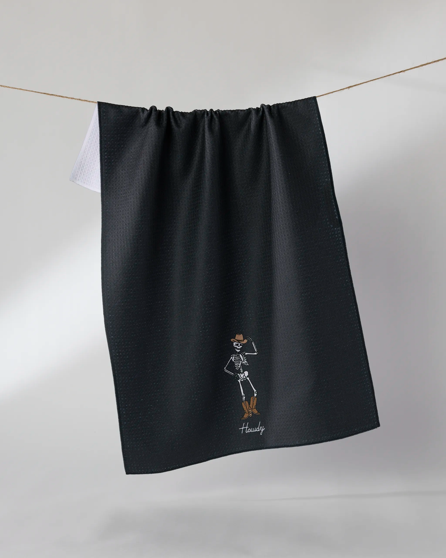 Geometry - Howdy Cassondra Black Tea Towel