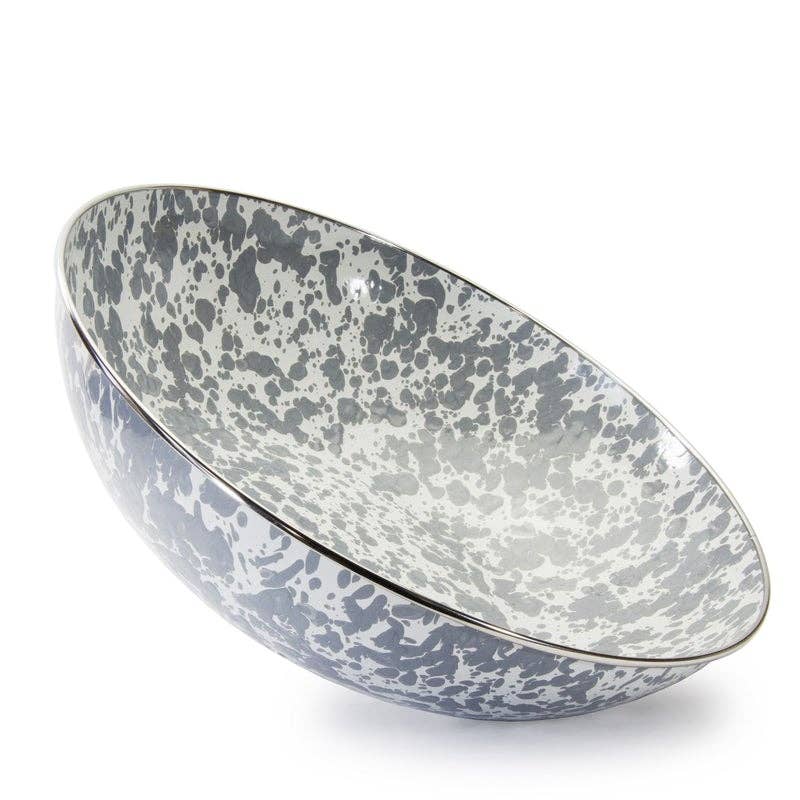 Crow Canyon Home - Golden Rabbit Enamelware Swirl Catering Bowl
