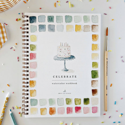 emily lex studio Celebrate Watercolor Workbook
