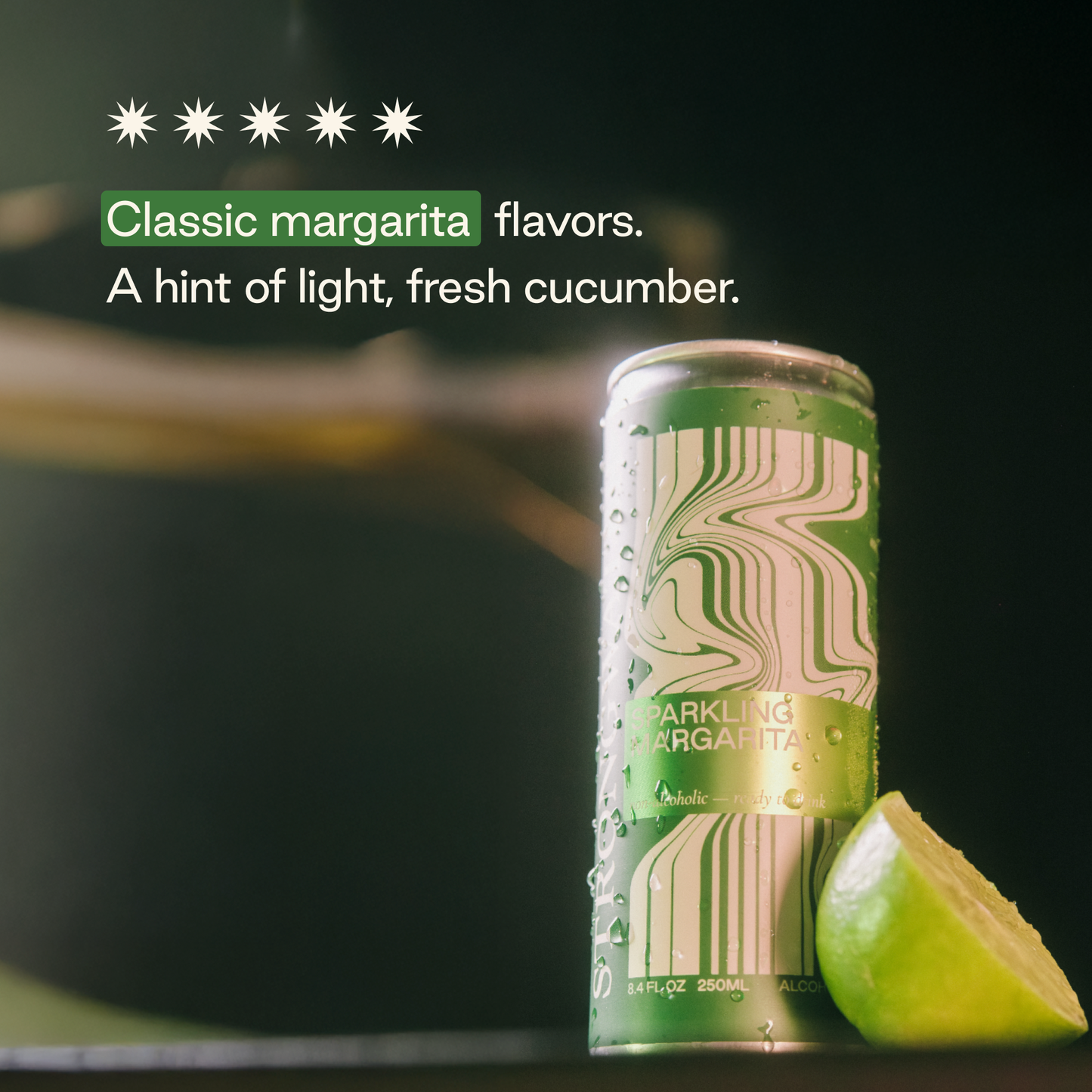Strongwater Sparkling NA Margarita Mocktail, 4 Pack