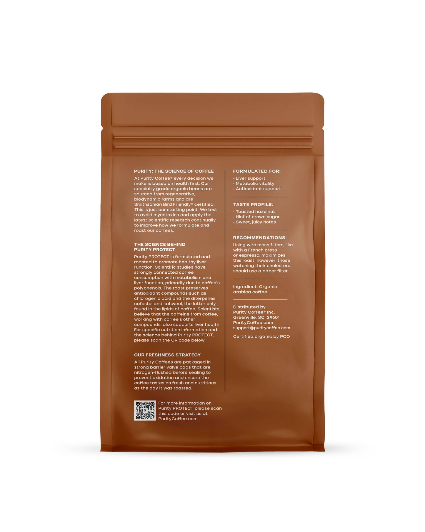 Purity Coffee - Organic Mold Free Medium Roast Whole Bean Coffee | PROTECT