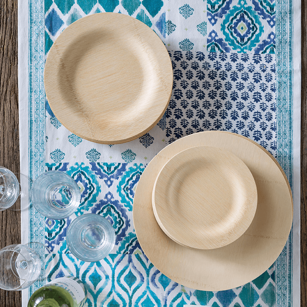 bambu® Disposable Bamboo Round Plates, 9"
