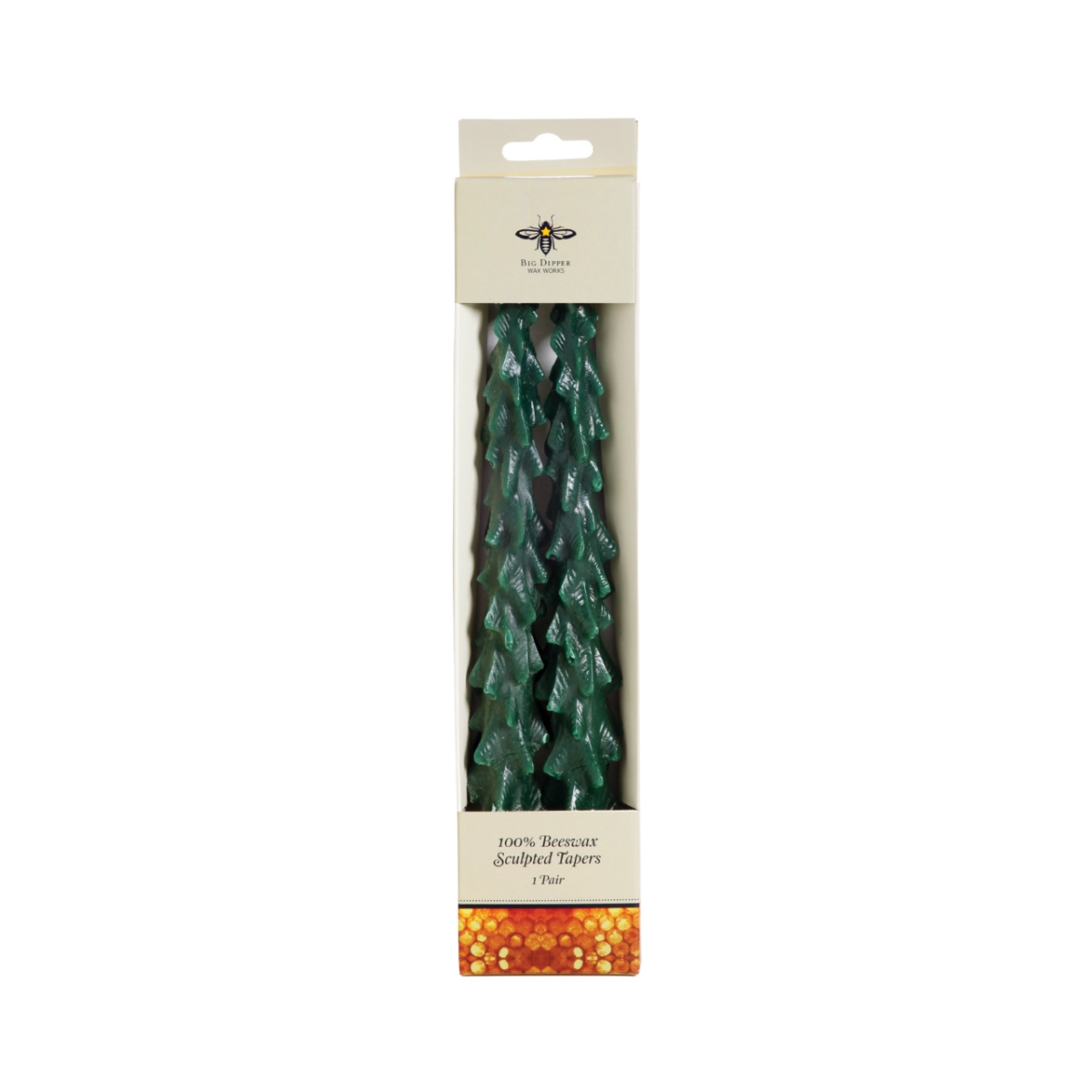 Big Dipper Wax Works - Taper Candles – 100% Pure Beeswax – Sculpted Tree 10"