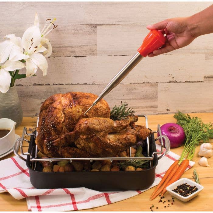HIC - Harold Import Co. - HIC Kitchen Roasting Baster With Cleaning Brush And Needle, 2oz