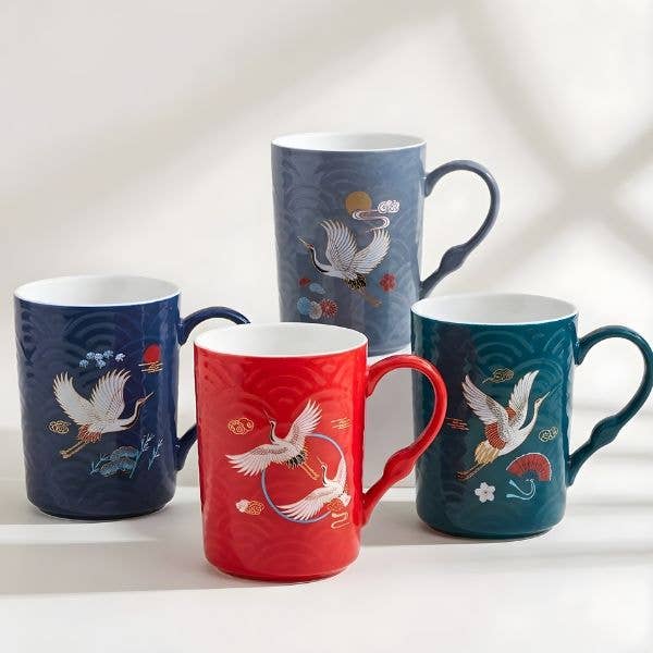 Original Source - Elegant Ceramic Crane Mug