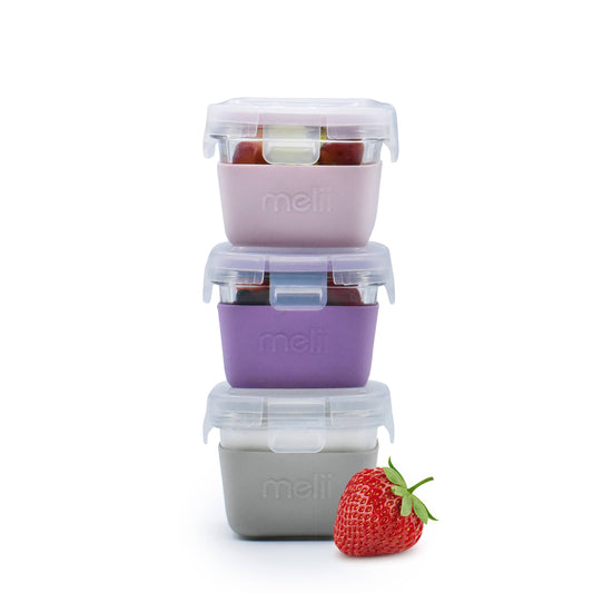 melii Glass Food Storage Containers with Silicone Sleeve