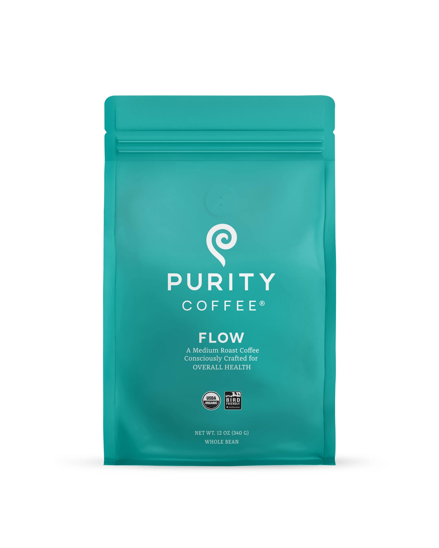 Purity Coffee - Organic Mold Free Medium Roast Whole Bean Coffee 12oz|FLOW