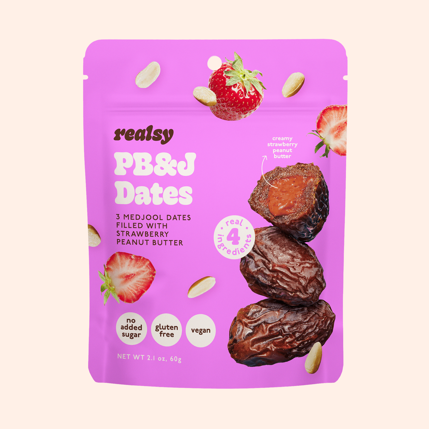 realsy - PB&J Dates | Snack Packs (10 pack)
