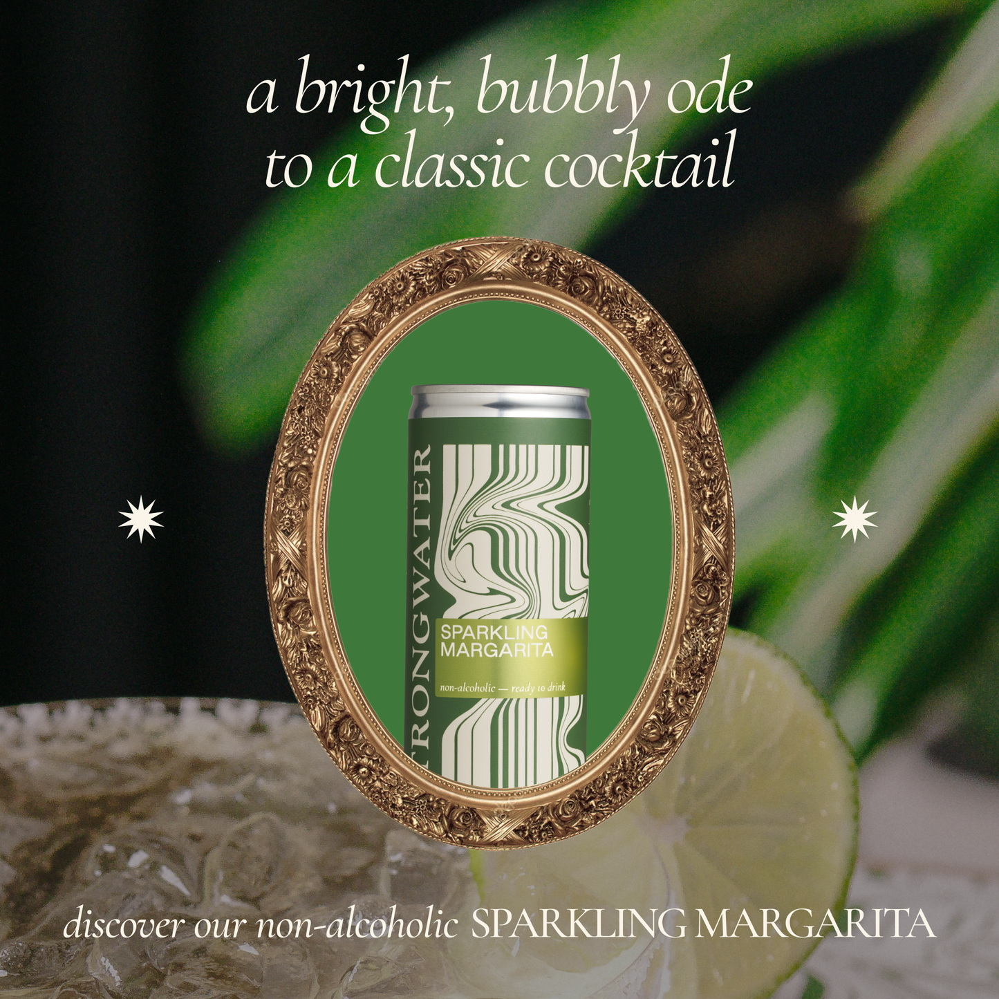 Strongwater Sparkling NA Margarita Mocktail, 4 Pack