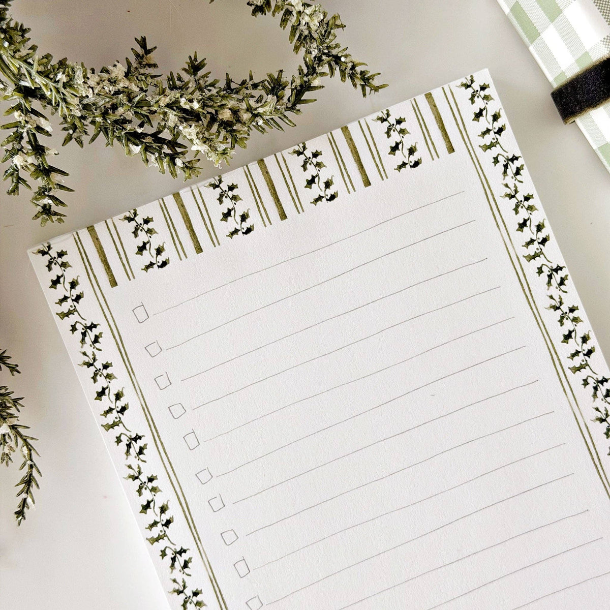 emily lex studio - Holly pattern checklist notepad