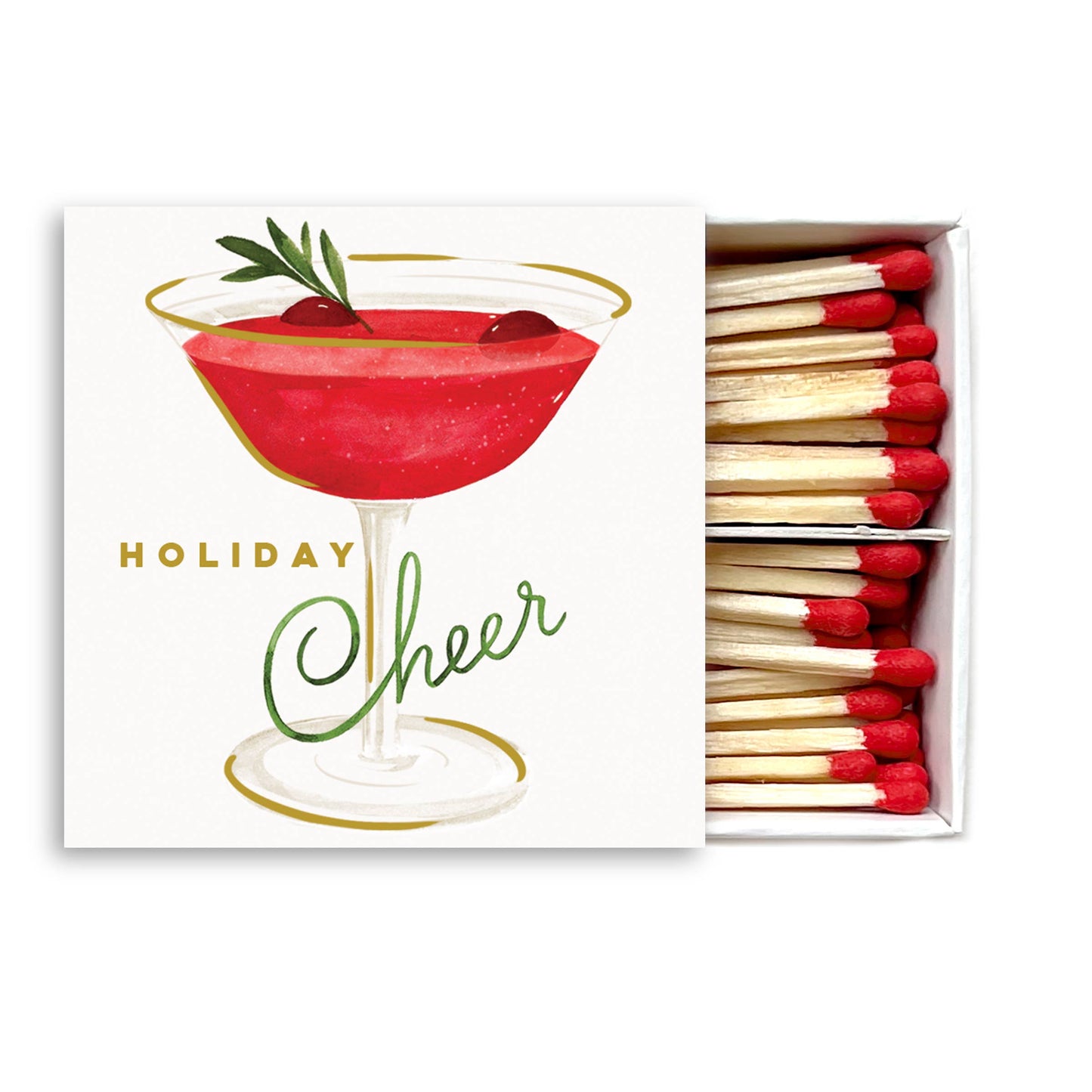 Abigail Jayne Design - Cheers Holiday Cocktail Matches | Holiday Candle Decor