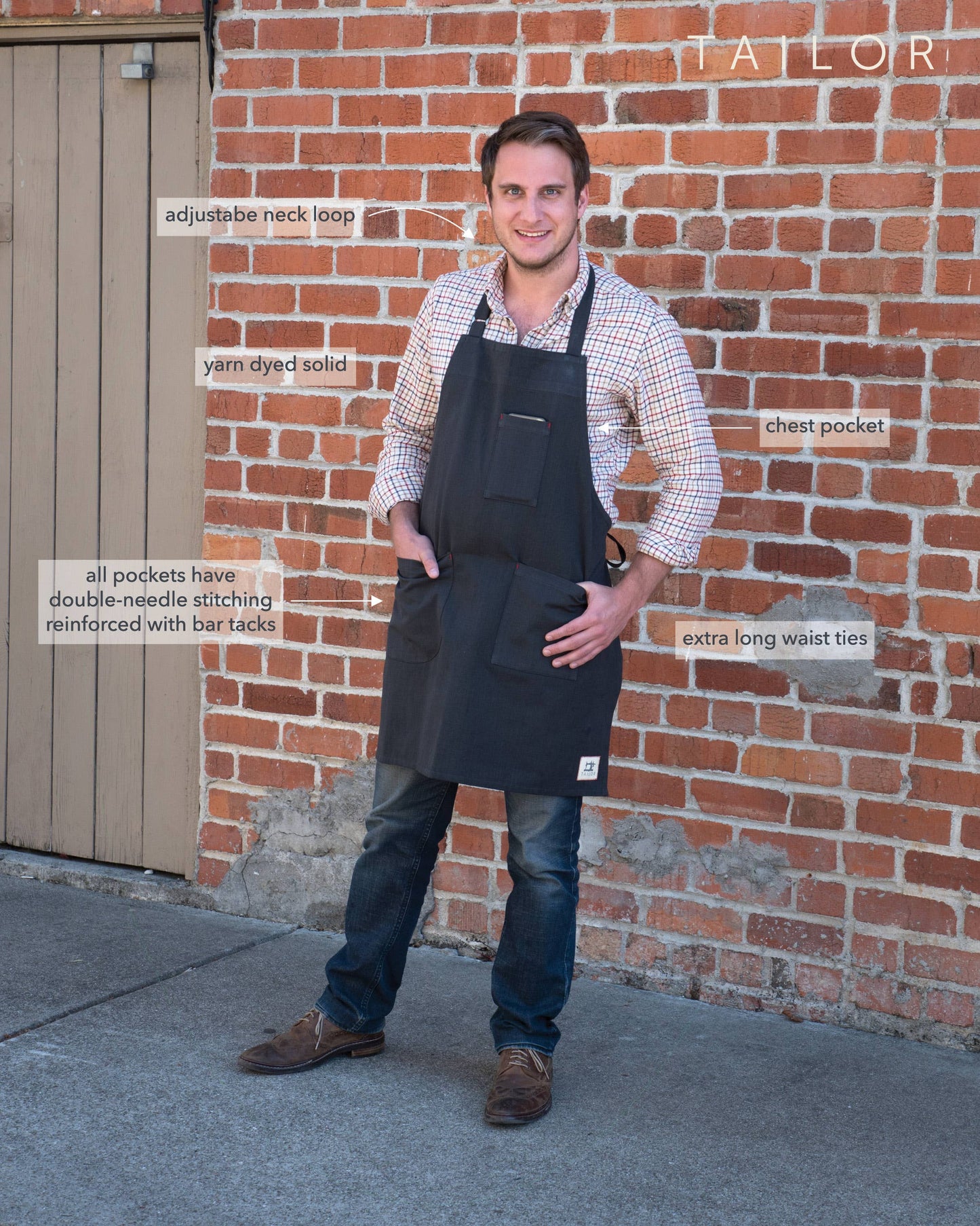 KAF Home Tailor Apron, Oversized & Multi-Purpose