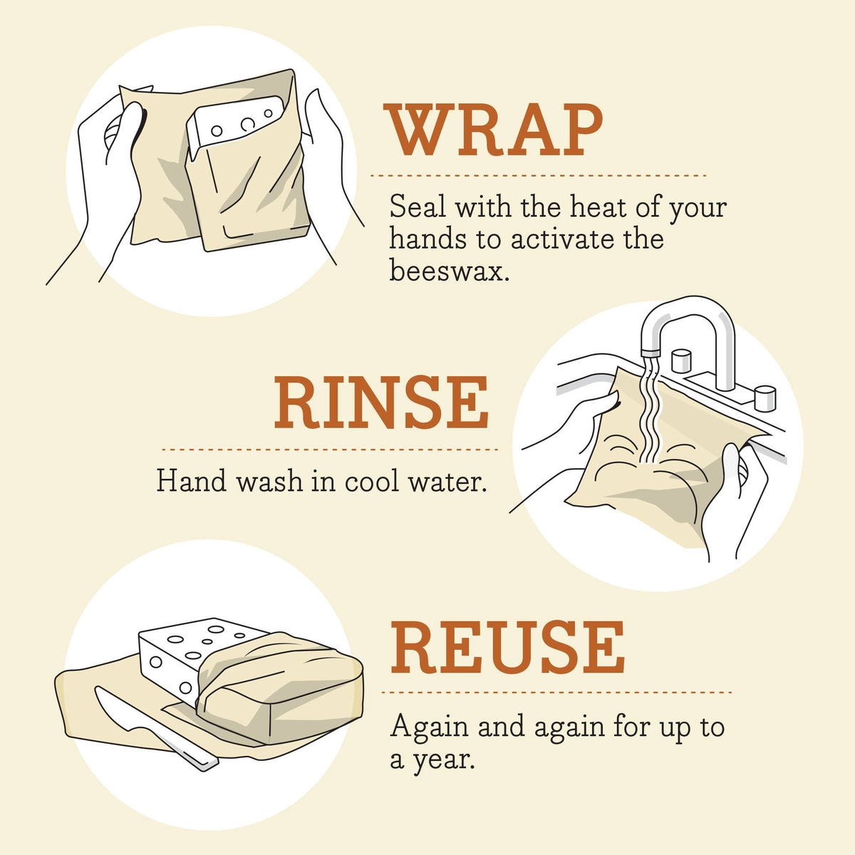 Bee's Wrap Beeswax Wraps, Assorted 3 Pack
