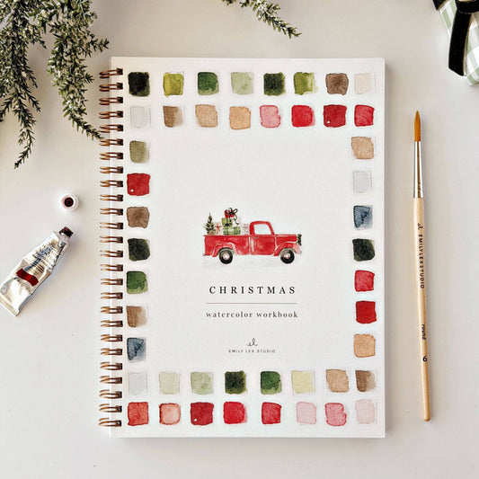emily lex studio Classic Christmas Watercolor Workbook