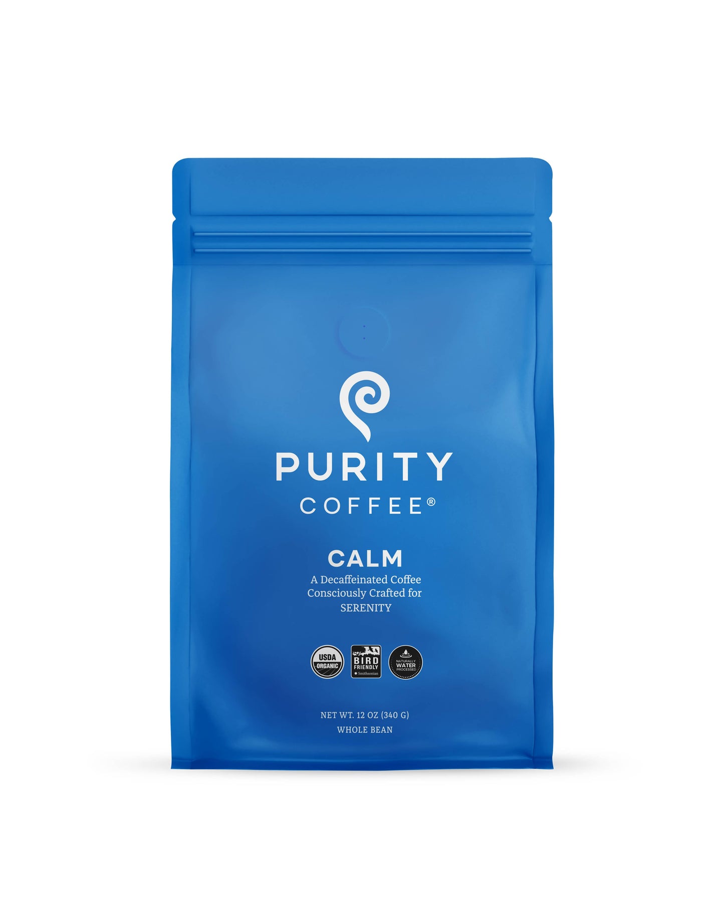 Purity Coffee - Organic Mold Free Decaf Whole Bean Coffee 12oz | CALM