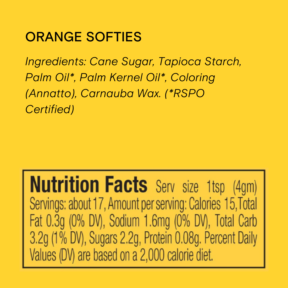 Supernatural - Dye-Free Softies Sprinkles: Orange