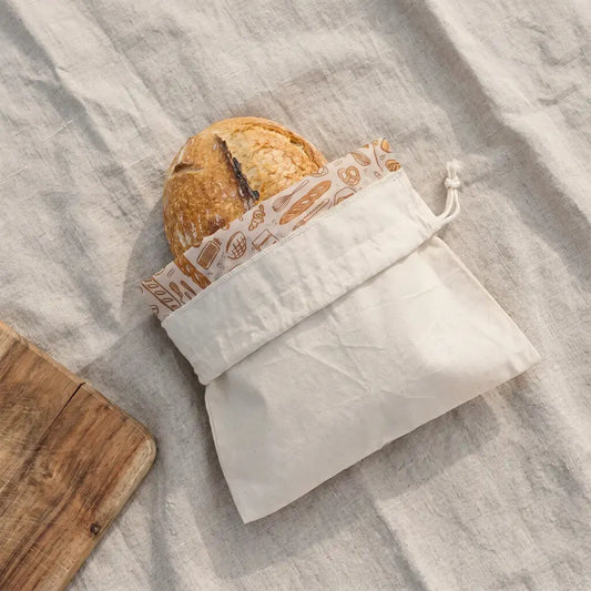 Bee's Wrap Reusable Beeswax Lined Artisan Bread Bag - Natural