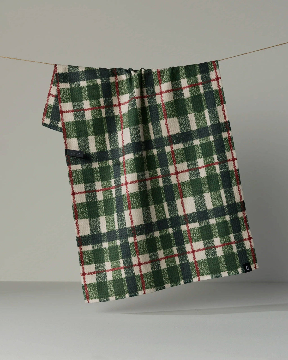 Geometry - Juniper Plaid Luxe Kitchen Towel - Holiday 2026