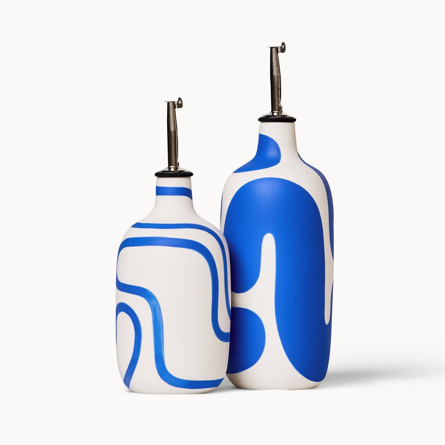 Franca - Oil / Vinegar Cruets - Cobalt Outline