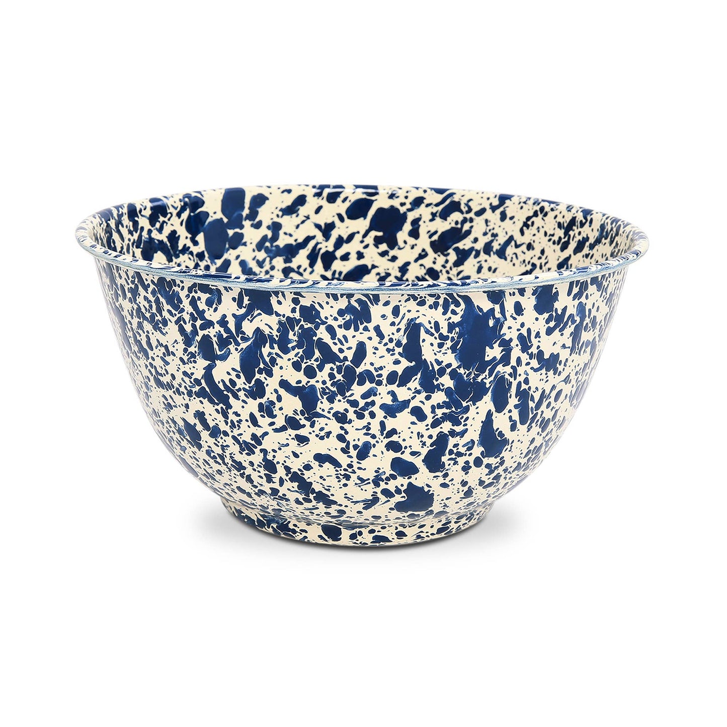 Crow Canyon Home Splatter Enamelware Large Salad Bowl