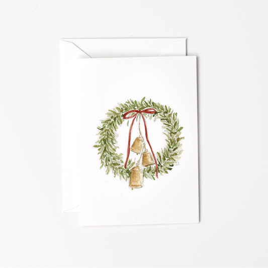 emily lex studio Bell Wreath Mini Notecard