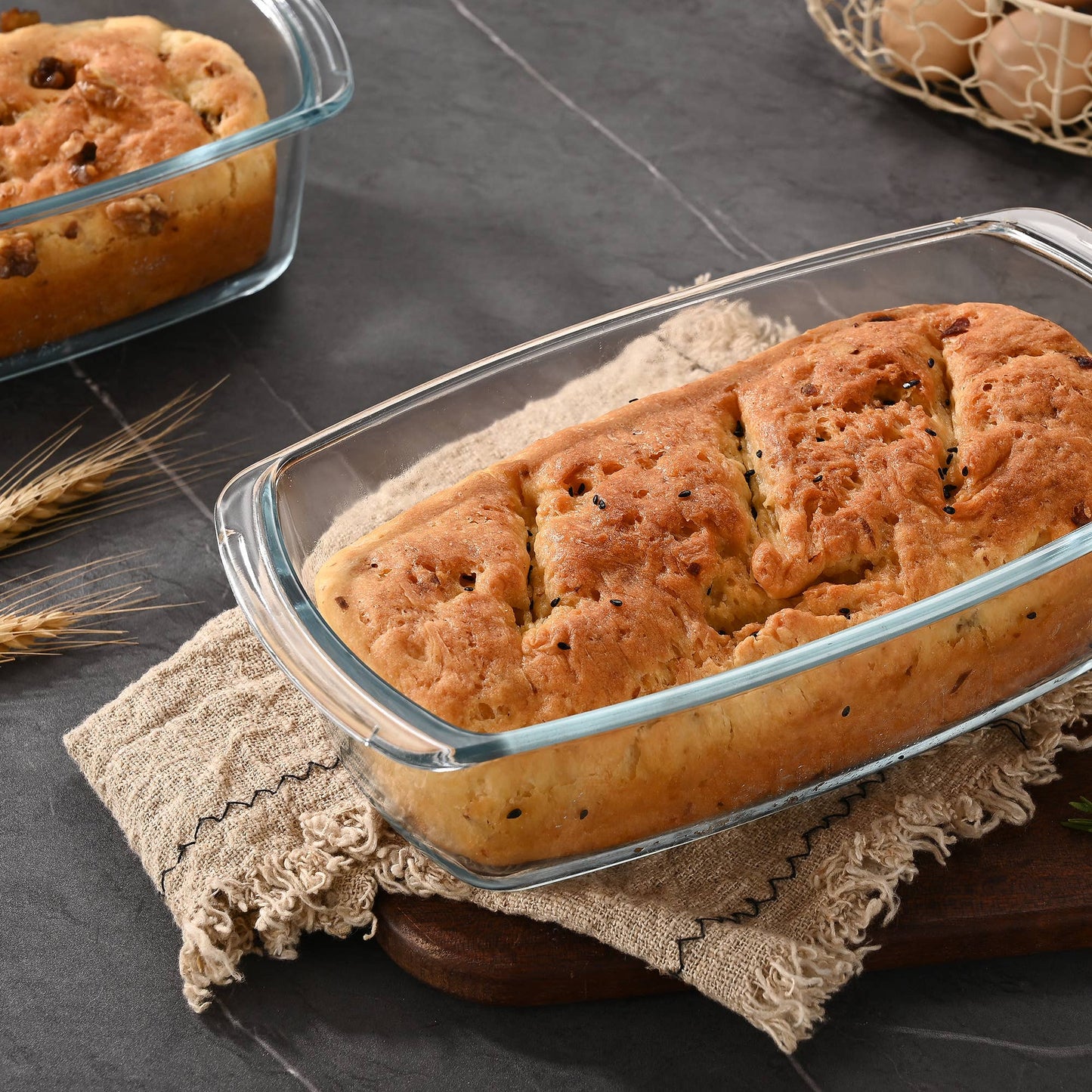 Fox Run Glass Loaf Pans with Lid, Each