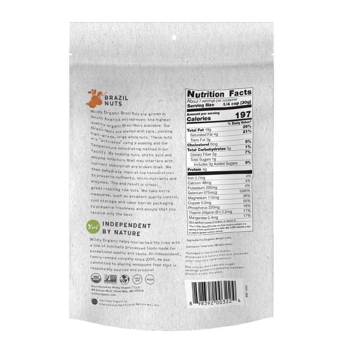 Wildly Organic - Organic Brazil Nuts