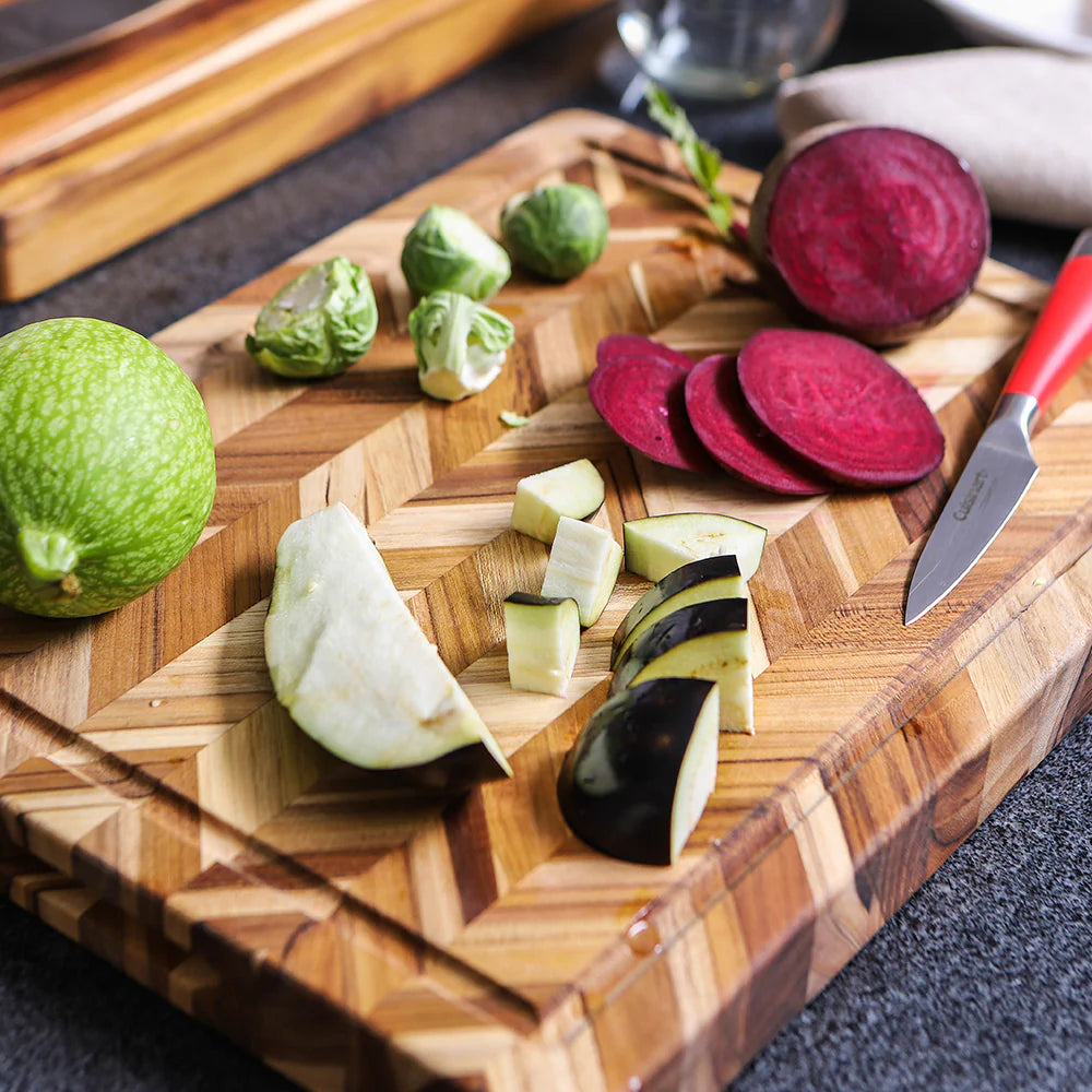 Teakhaus Herringbone Cutting Board, Medium Thickness