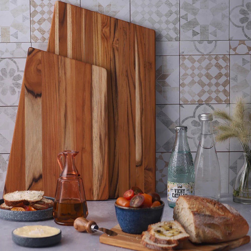 Teakhaus Geo Trapeze Cutting & Serving Board, Large