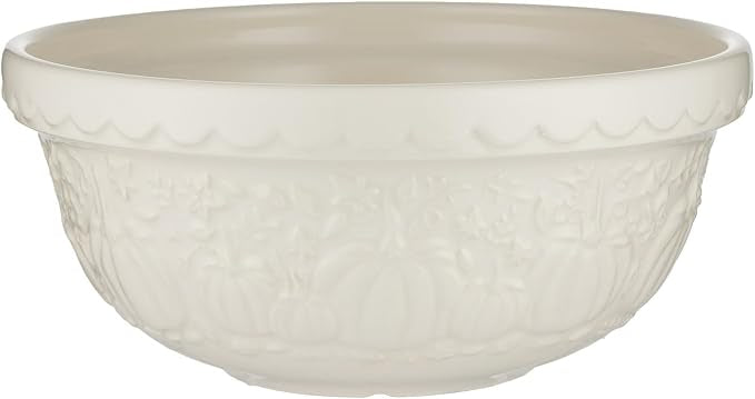 Mason Cash In The Pumpkin Patch S24 Cream Pumpkin Mixing Bowl, 9.75”