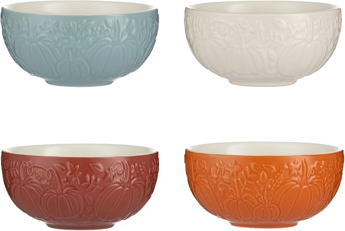 Mason Cash In The Pumpkin Patch Pumpkin Mini Prep Bowl, Set of 4