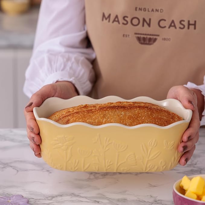 Mason Cash In The Meadow Yellow Loaf Pan, 1 Quart