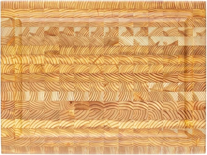 Larch Wood Medium Cutting Board with Juice Groove