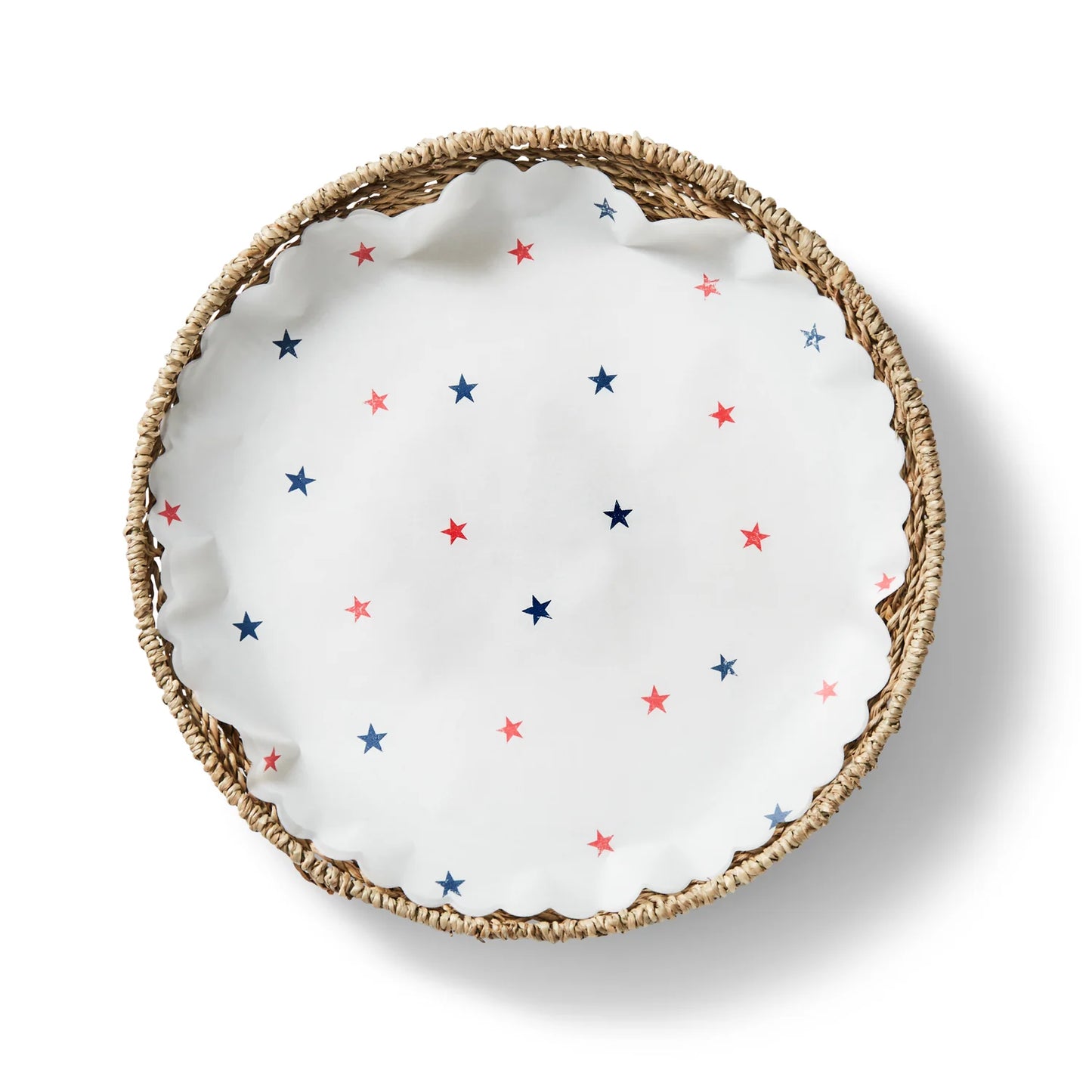 Plate & Pattern Stars & Stripes Duo Preformed Plate Liners, Set of 40
