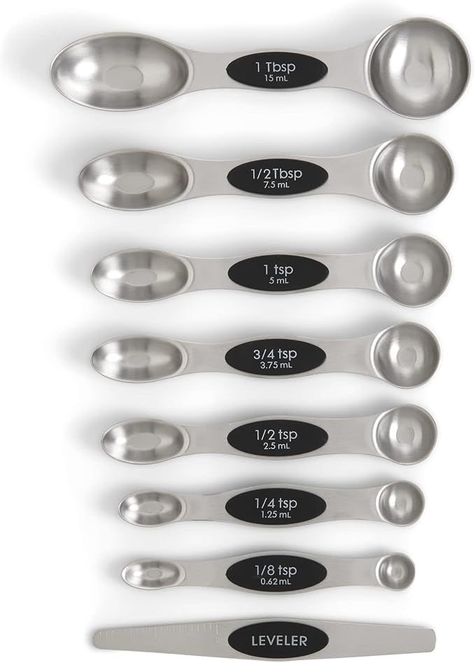 Mrs. Anderson's Baking Dual-Sided Magnetic Measuring Spoons with Leveler