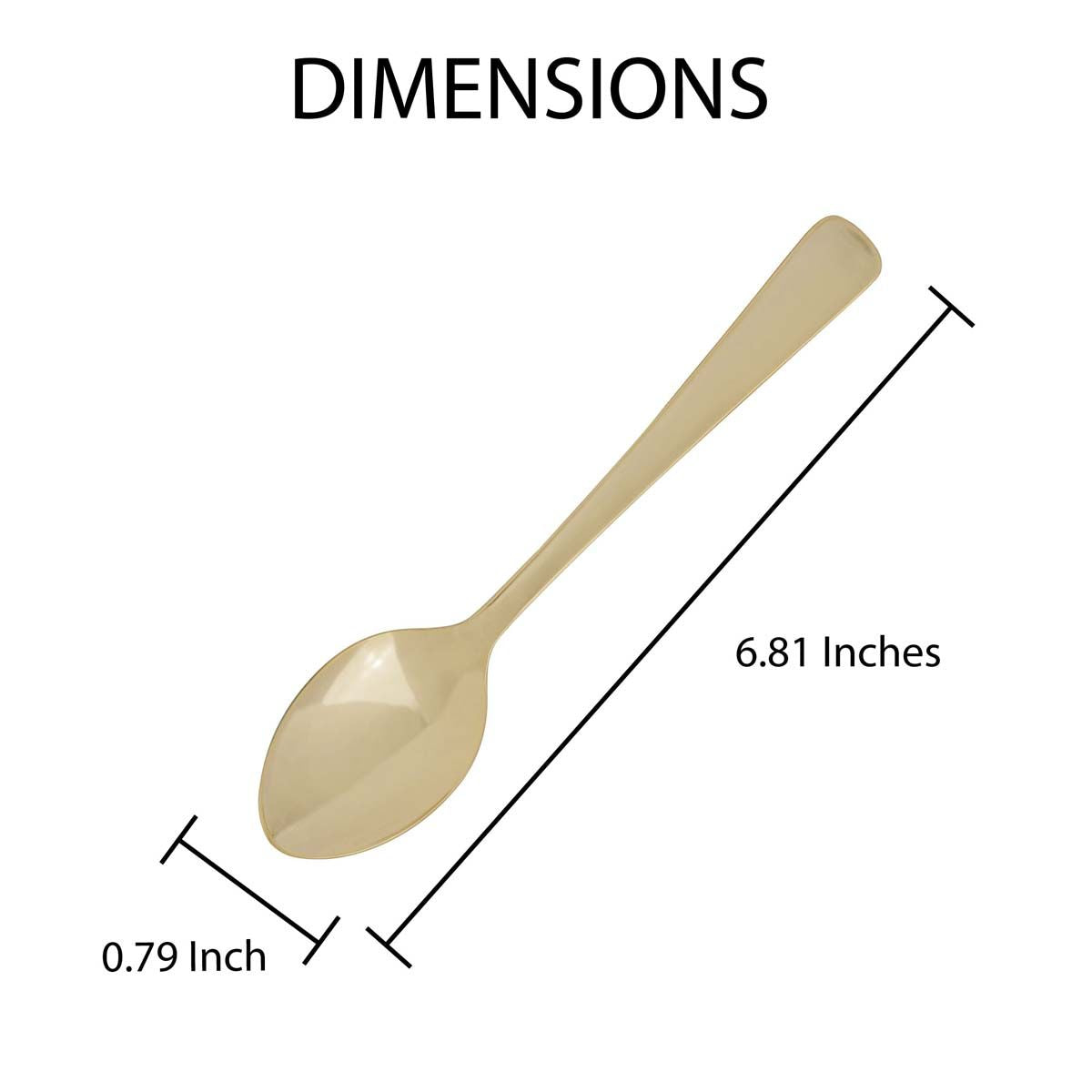 Fino Demi Spoon, Gold Plated, 4.5”
