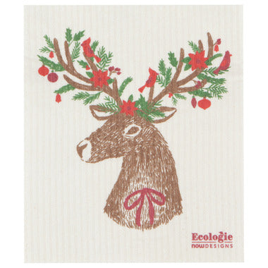 Dasher Deer Swedish Dishcloth