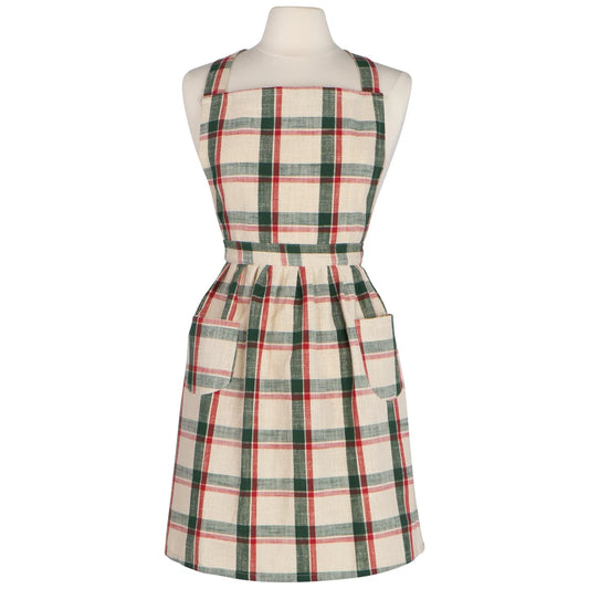 Apron Christmas Classic Noel Plaid