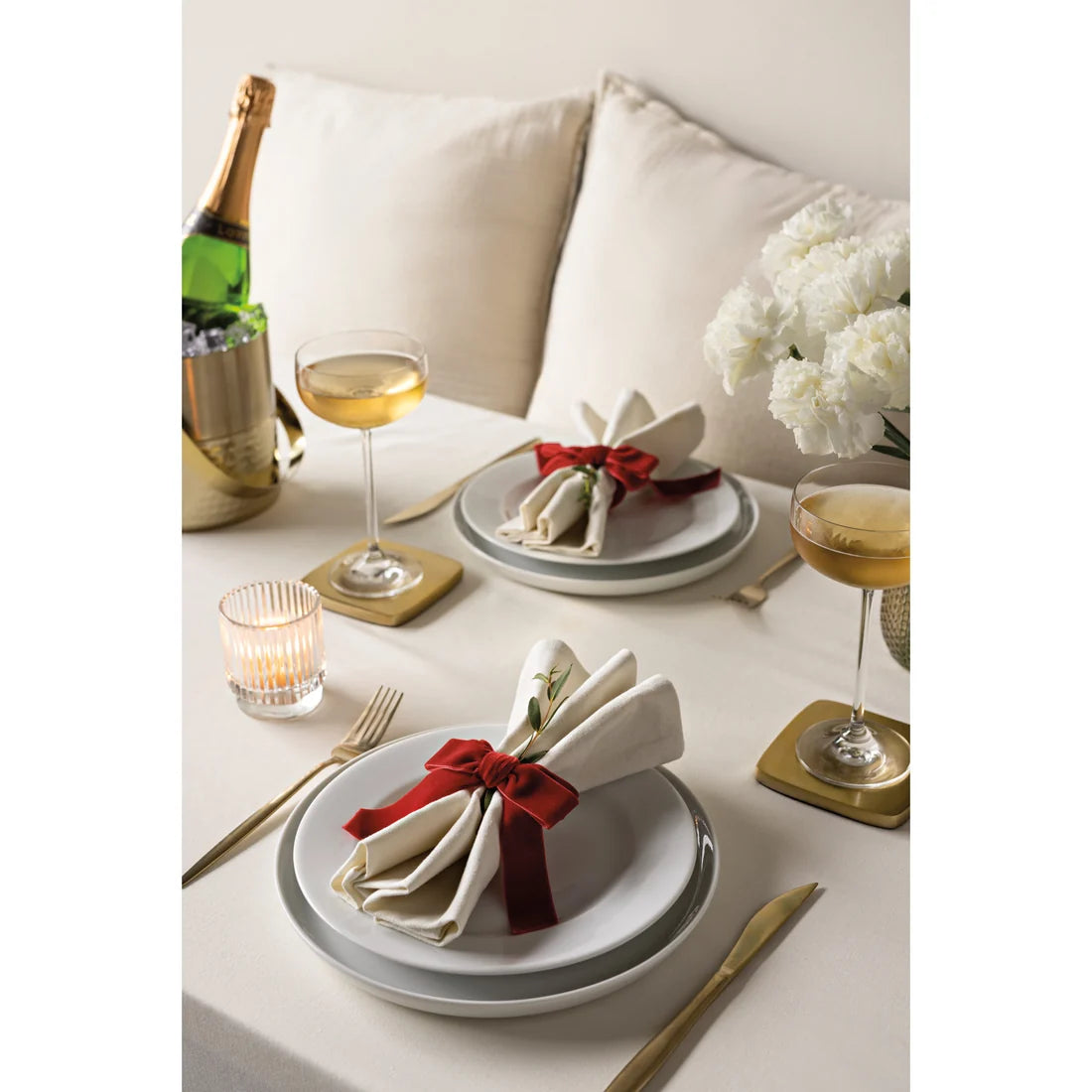 Napkin Ring, Velvet Red Bow